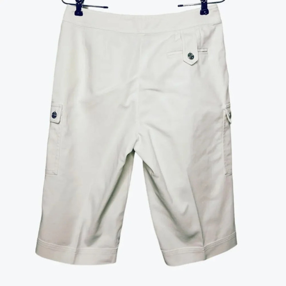 ST JOHN Off-White Cargo Bermuda Shorts Size 6 - Picture 2 of 12